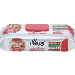 Sleepy Easy Clean drėgnos servetėlės virtuvės paviršiams, greipfrutų ekstrakto, 50 vnt.