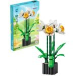 Zuanma konstruktorius Daffodils gėlė narcizas vazonėlyje