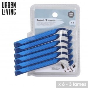 Urban Living skutimosi skustuvai su 3 ašmenimis, 6 vnt.