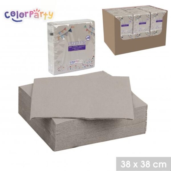 Color Party smėlio servetėlės 38×38 cm, 30 vienetų