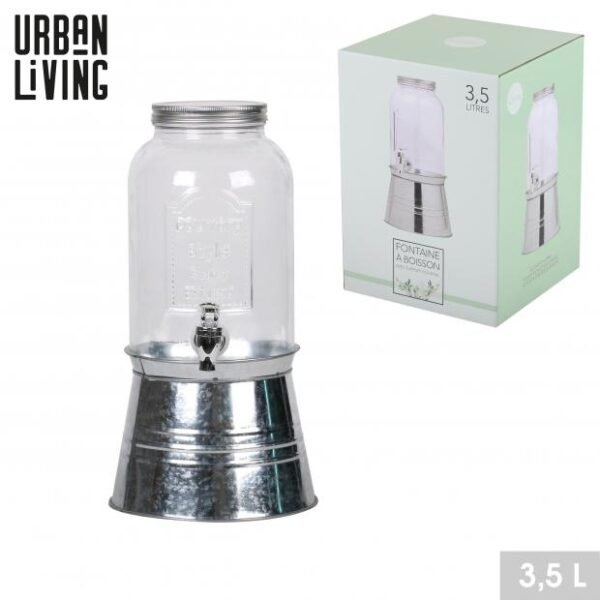 Urban Living gėrimų dozatorius 3,5 L su metaliniu stovu