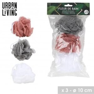 Urban Living prausimosi kempinėlės – 3 vnt., apvalios, minkštos, skirtingų spalvų, ∅10 cm