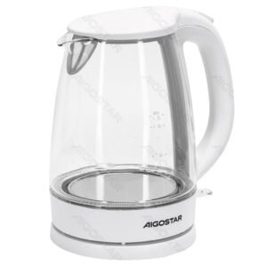 AIGOSTAR stiklinis elektrinis virdulys 2200 W, 1,7 l (baltas)