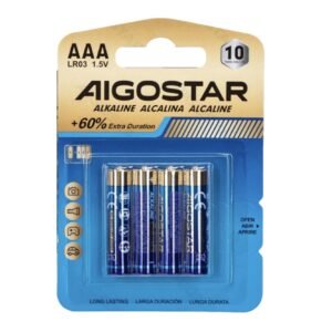 AIGOSTAR Šarminė baterija LR03 (AAA) 1.5 V, 4 vnt.