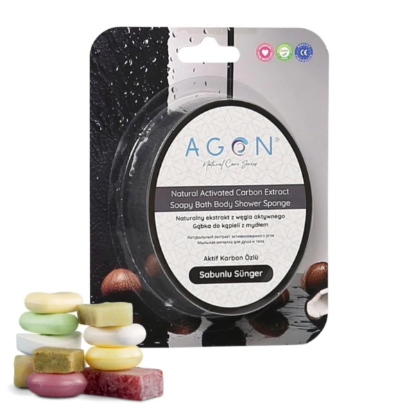 Agon muilas-kempinė su aktyvintos anglies ekstraktu