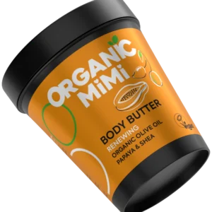 Organic Mimi kūno sviestas su alyvuogių aliejumi ir papaja – maitinantis ir atkuriantis odą, ,200 ml