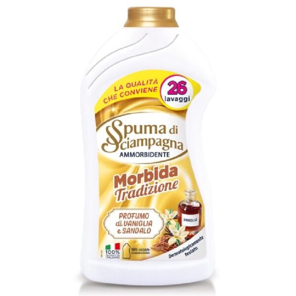 Minkštiklis Spuma di Sciampagna Morbida Tradizione vanilė ir sandalmedis, 1300 ml