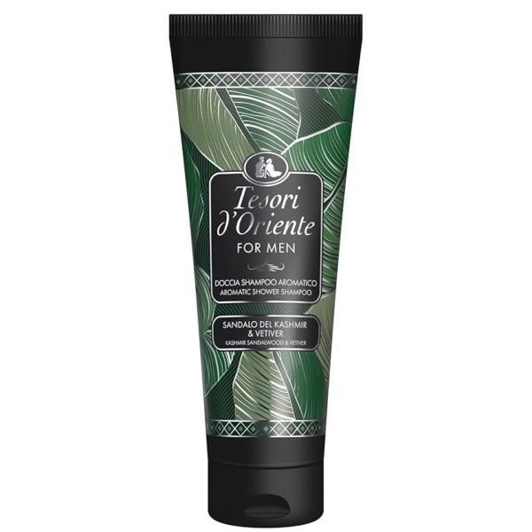 Tesori d’Oriente For Men aromatinis dušo šampūnas su Kašmyro sandalmedžiu ir vetiverija, 250 ml
