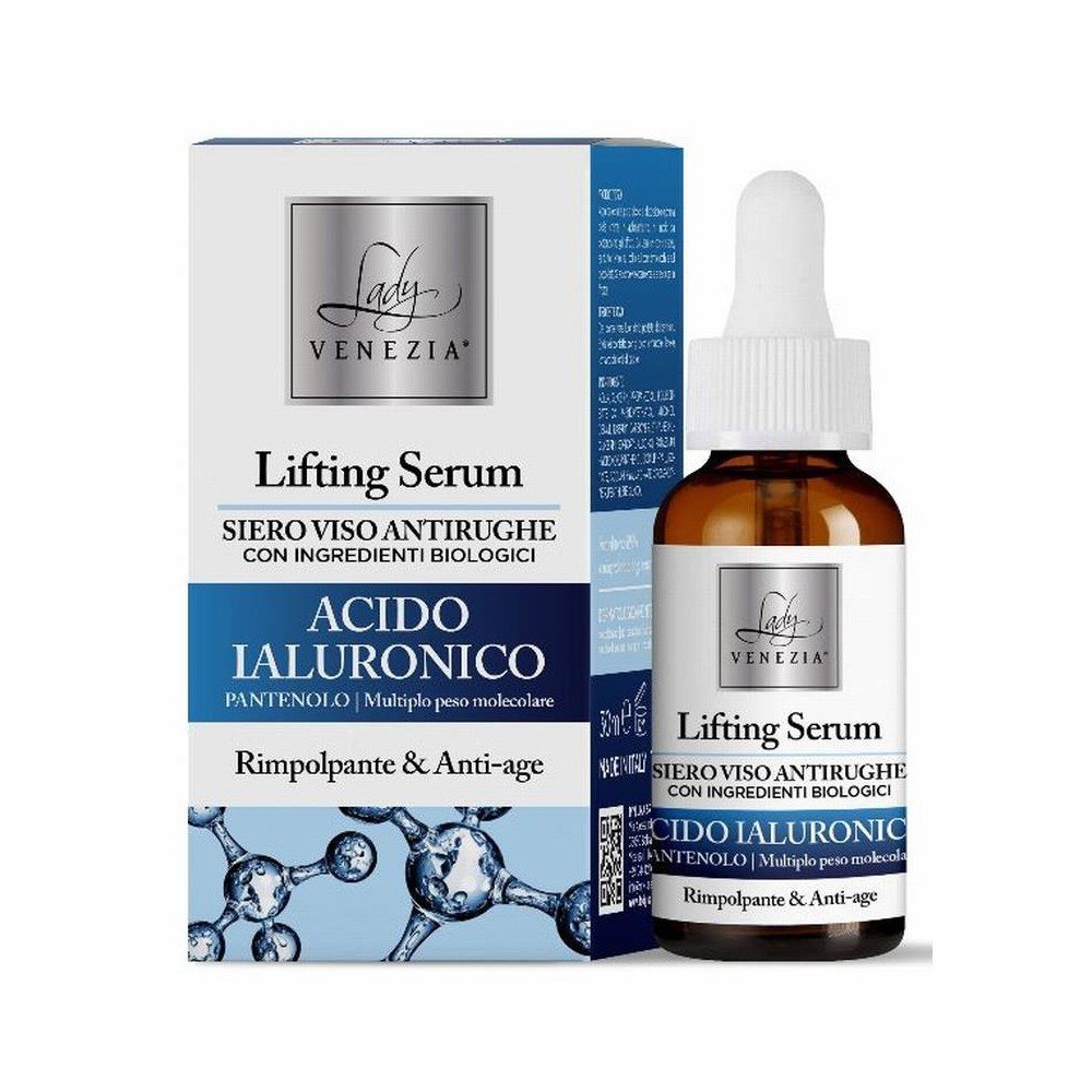 Lady Venezia veido serumas su hialurono rūgštimi ir pantenoliu, 30 ml