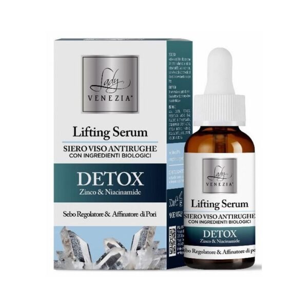 Lady Venezia veido serumas DETOX su cinku ir niacinamidu, 30 ml