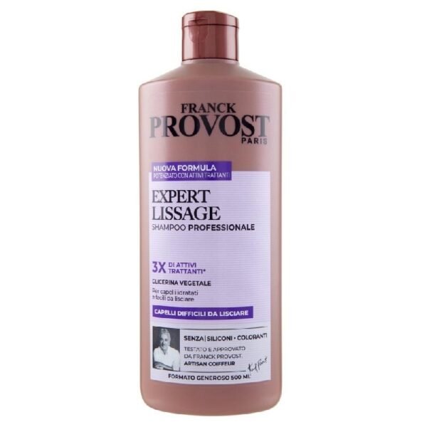 Franck Provost Expert Lissage šampūnas sunkiai ištiesinamiems plaukams, 500 ml