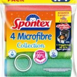 Spontex 4 Microfibre Collection mikropluošto šluosčių rinkinys 4 vnt.