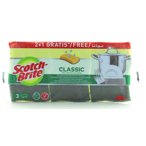 Scotch-Brite Classic kempinės 2+1 nemokamai (3 vnt.)