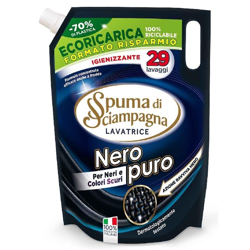 Spuma di Sciampagna Nero Puro – skalbimo gelis tamsiems audiniams