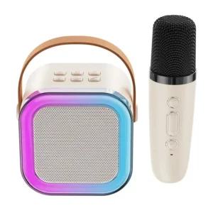 Bluetooth karaoke kolonėlė su mikrofonu (-ais), LED šviesomis