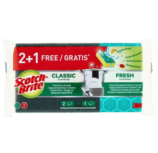 Scotch-Brite Classic + Fresh kempinės 2+1