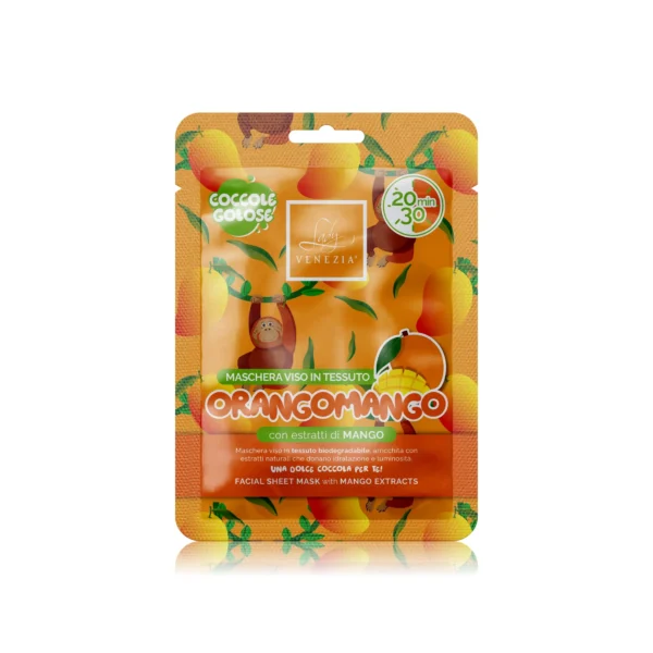 Lady Venezia orangomango veido kaukė, 1vnt