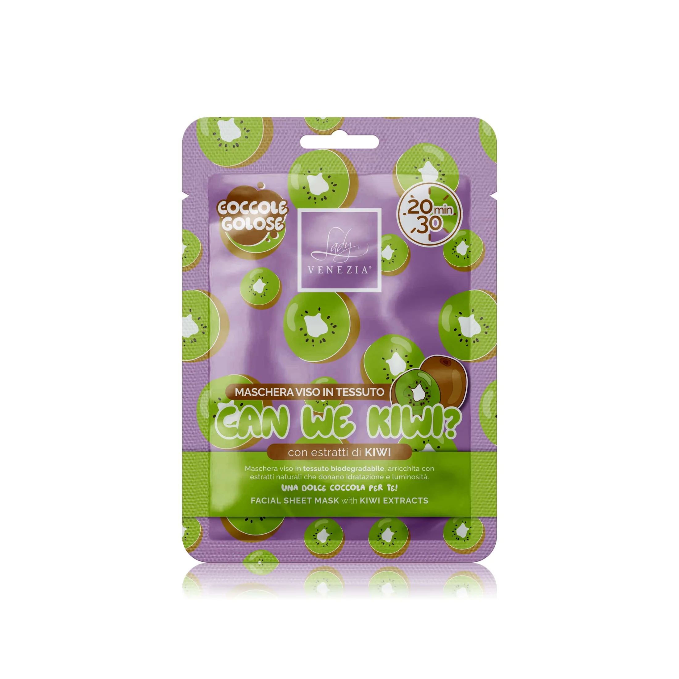 Lady Venezia can we kiwi? veido kaukė, 1vnt