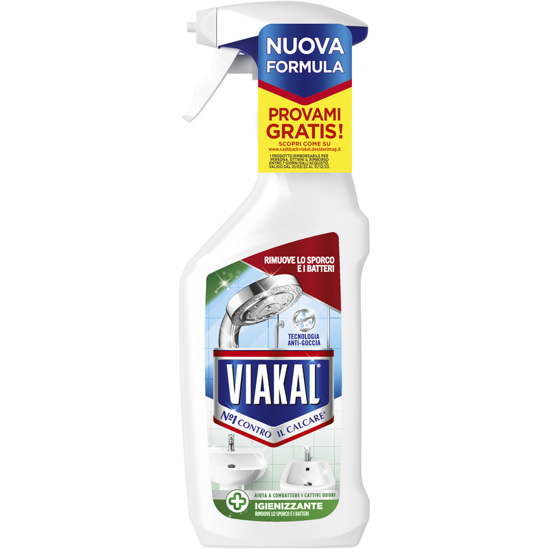 Viakal Igienizzante kalkių valiklis vonios paviršiams, 470 ml