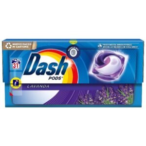 Skalbimo kapsulės Dash Ecodosi Lavender, 31 vnt.