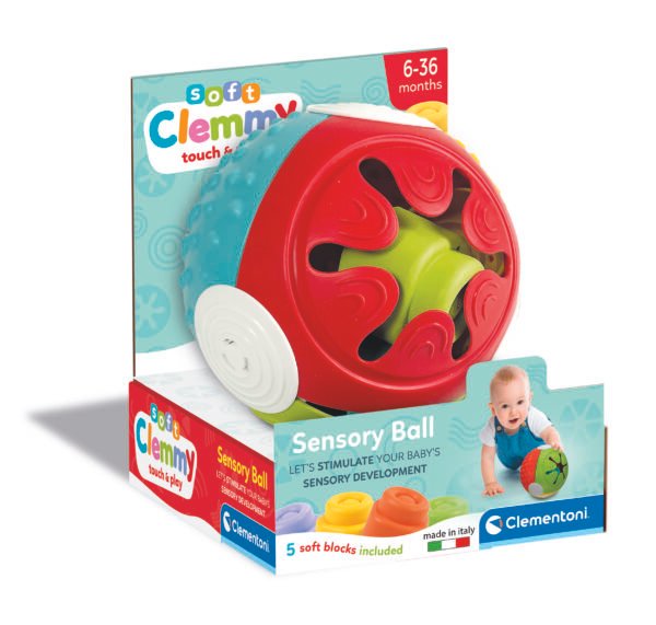 Clementoni baby lavinamasis žaislas – sensorinis kamuolys SOFT CLEMMY SENSORY BALL