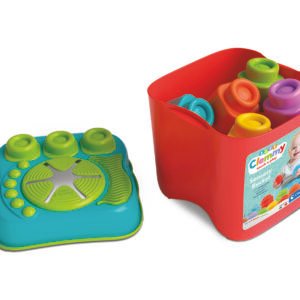 Clementoni baby lavinamasis žaislas – minkšti kaladėliai kibirėlyje SOFT CLEMMY SENSORY BUCKET