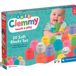 Clementoni baby lavinamasis žaislas – minkšti kaladėliai SOFT CLEMMY 20 vnt.