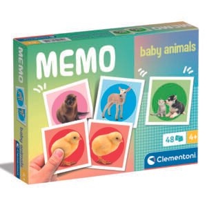 Clementoni baby lavinamasis žaislas – atminties žaidimas MEMO BABY ANIMALS