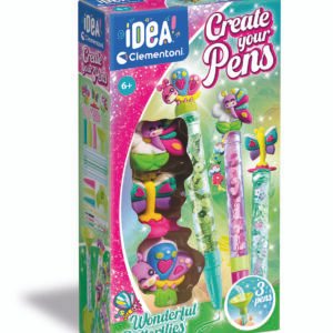 Clementoni IDEA kūrybinis rašiklių dekoravimo rinkinys vaikams Create Your Pens Wonderful Butterflies