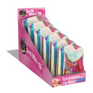 Clementoni Crazy Chic makiažo rinkinys vaikams Eyeshadows & Lip Gloss su kosmetine