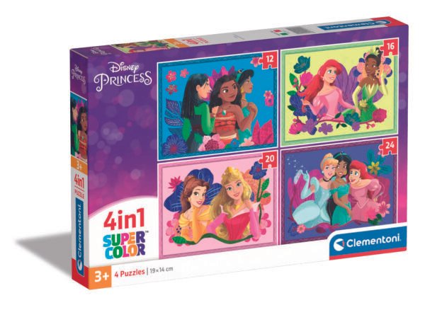 Clementoni Disney Princess dėlionių rinkinys 4in1 vaikams