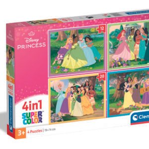 Clementoni Disney Princess dėlionės rinkinys 4in1