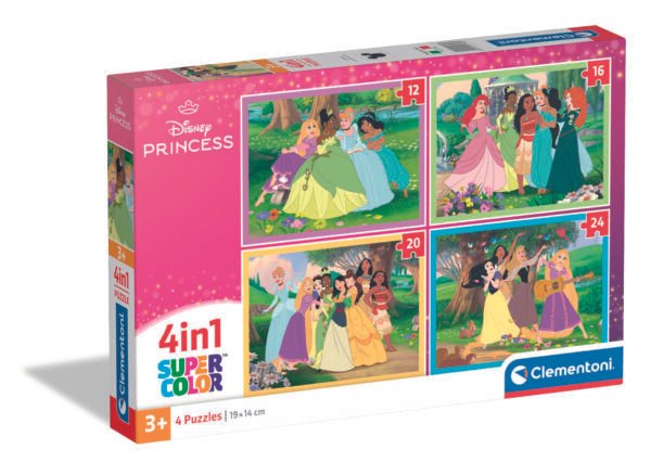 Clementoni Disney Princess dėlionės rinkinys 4in1