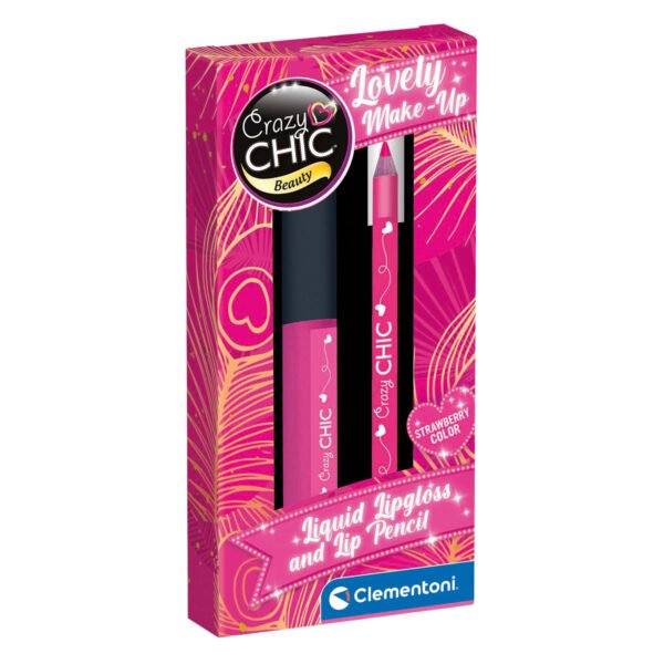 Clementoni Crazy Chic lūpų blizgis ir pieštukas vaikams Lovely Make-Up