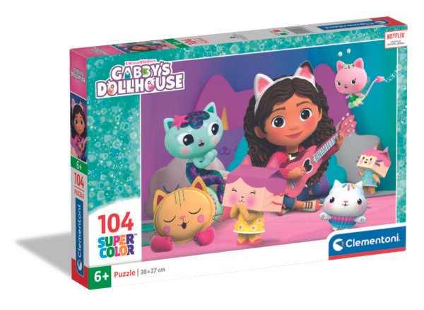 Clementoni Gabby’s Dollhouse dėlionė „Super Color“, 104 detalės