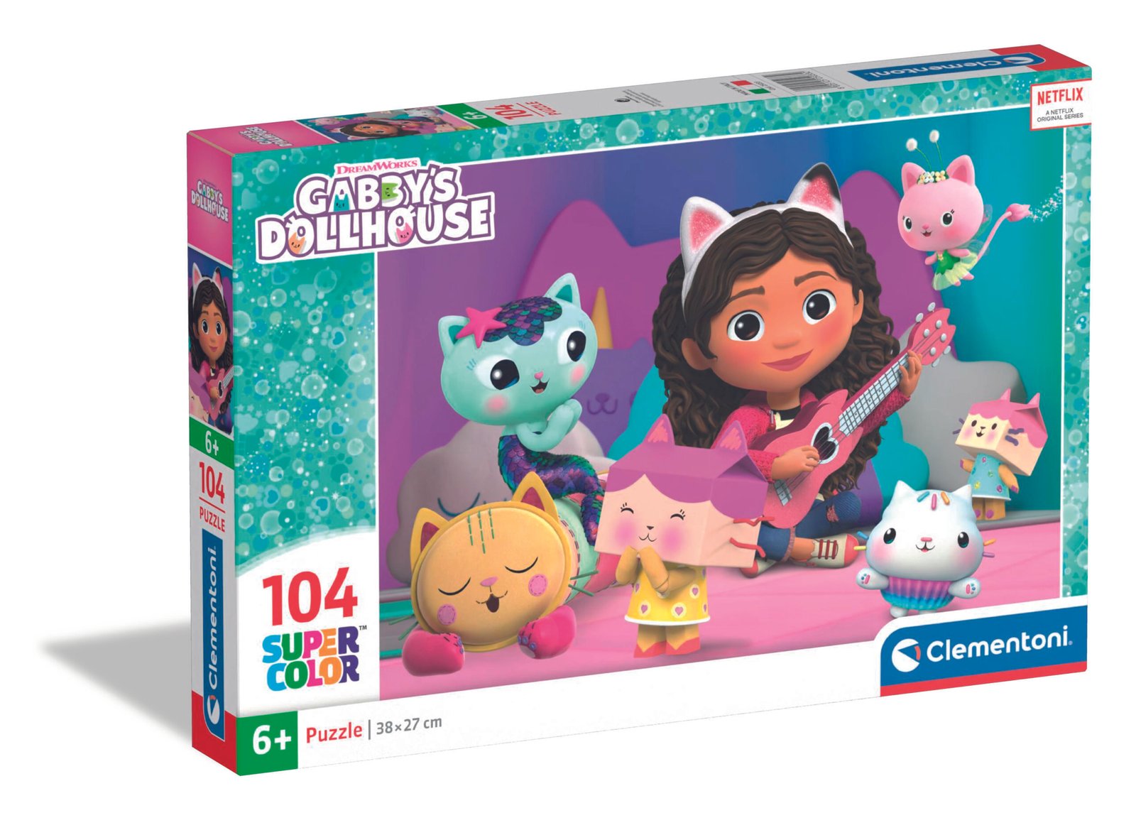 Clementoni Gabby’s Dollhouse dėlionė „Super Color“, 104 detalės