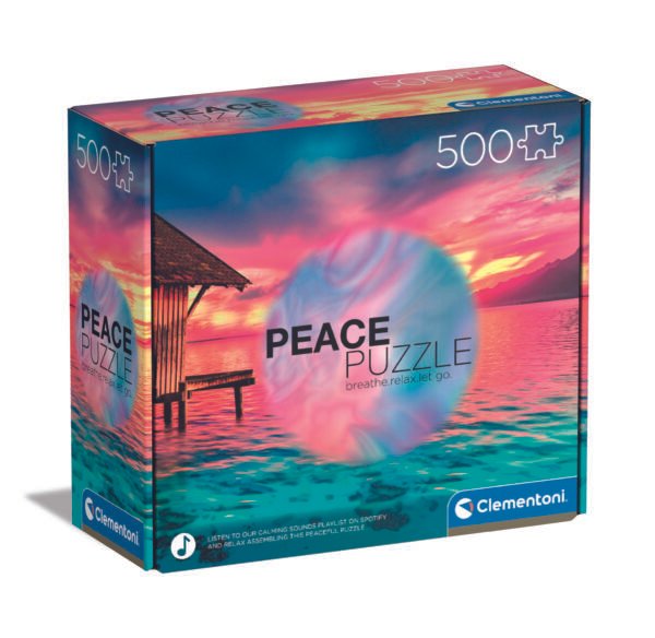Clementoni Peace Puzzle dėlionė, 500 detalių (saulėlydis prie jūros)