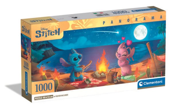Clementoni Disney Stitch Panorama dėlionė, 1000 detalių