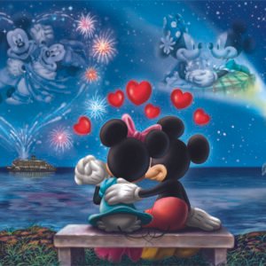 Clementoni Disney panorama dėlionė „Mickey & Minnie Love Night“, 1000 detalių