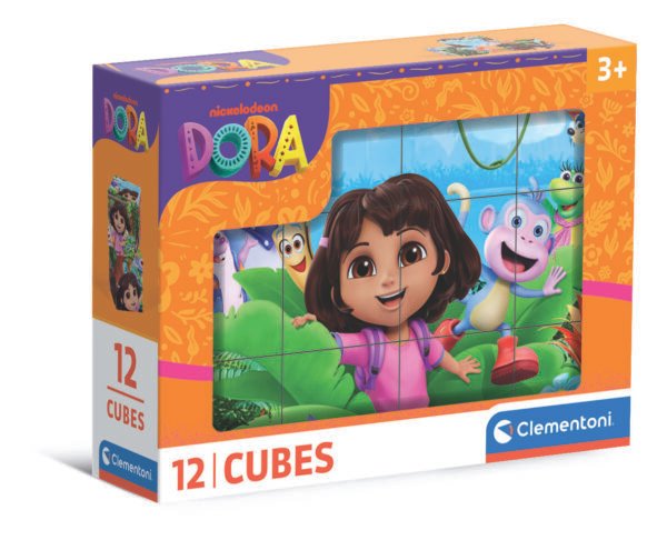 Clementoni Dora kubelių dėlionė, 12 kubelių