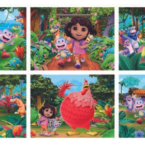 Clementoni Dora kubelių dėlionė, 12 kubelių