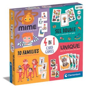 Clementoni 4 in 1 kortų žaidimų rinkinys vaikams