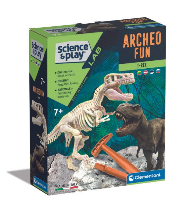 Clementoni Science & Play Archeo Fun T-Rex kasinėjimo rinkinys vaikams