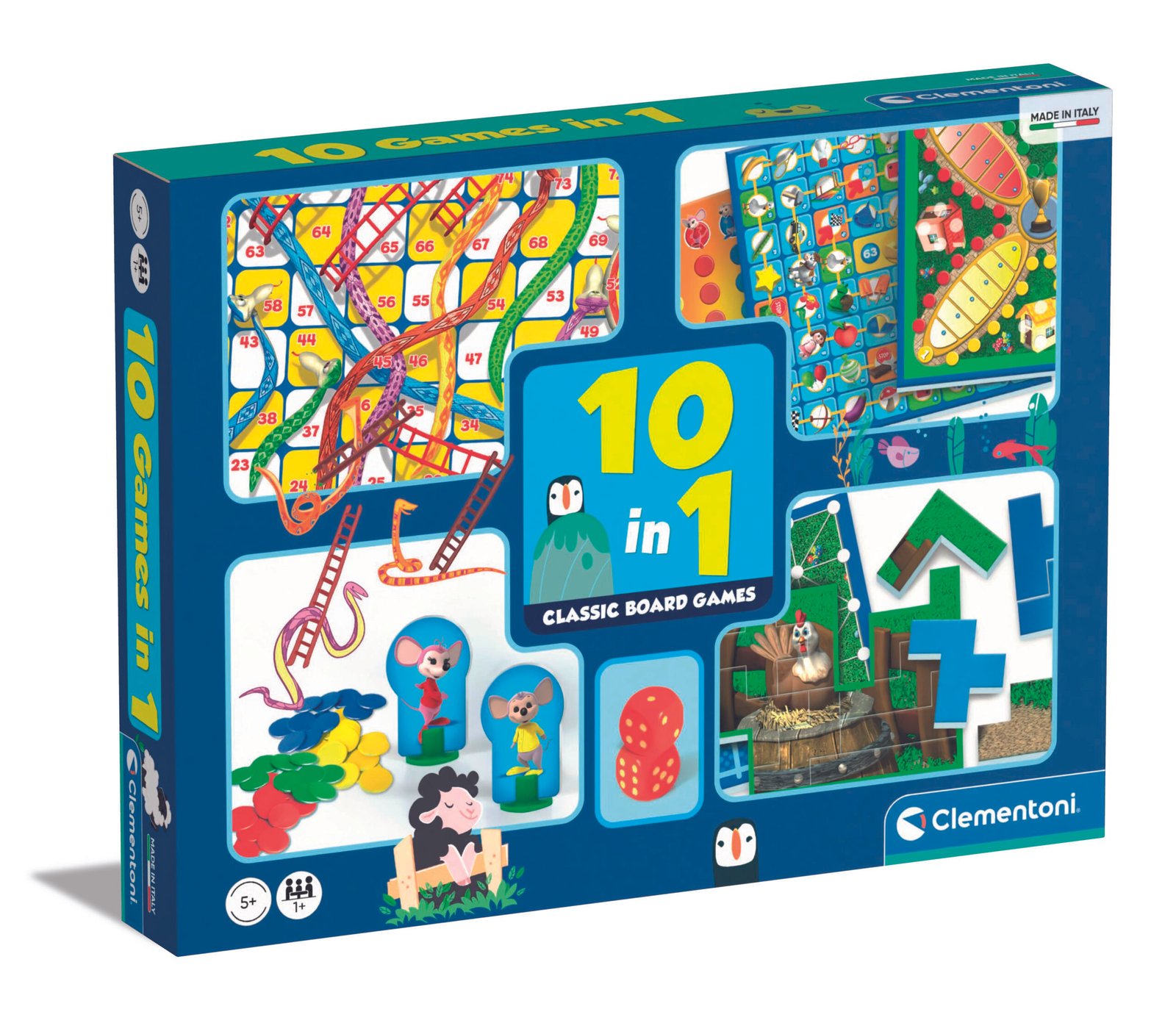 Clementoni stalo žaidimų rinkinys 10 in 1 vaikams