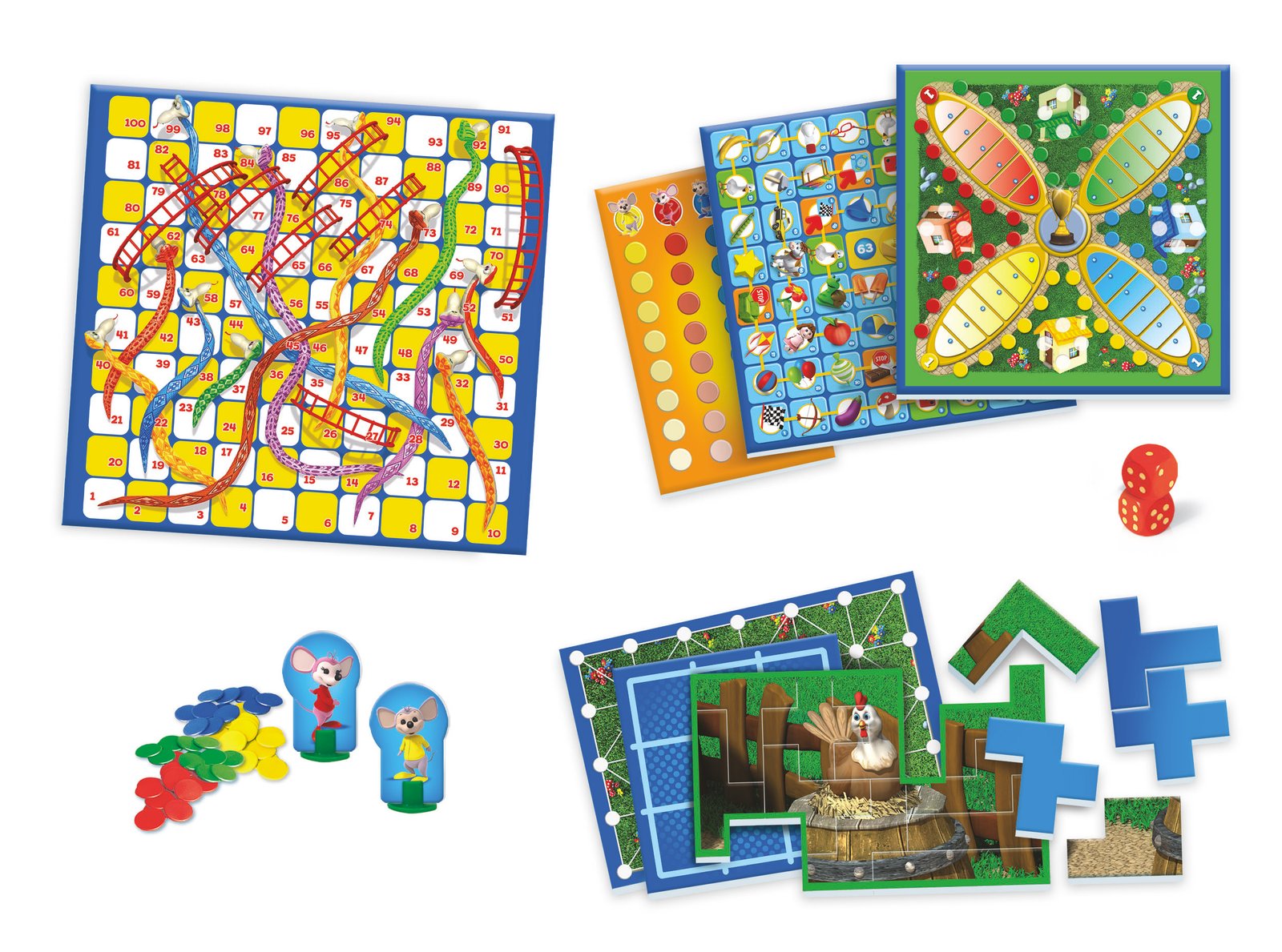 Clementoni stalo žaidimų rinkinys 10 in 1 vaikams