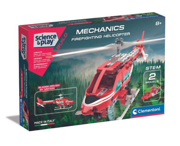 Clementoni Science & Play Mechanics Firefighting Helicopter konstruktorius