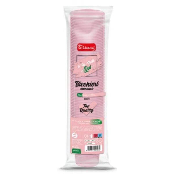 SetaHome plastikinės stiklinės, 200 ml, 50 vnt (įvairios rūšys)