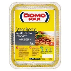 Domopak aliuminio indai 4 porcijų R75, be dangčio, 4 vnt.