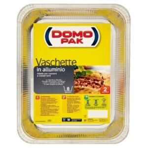 Domopak aliuminio indai 8 porcijų be dangčio R98, 2 vnt.