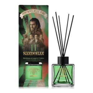 Compagnia delle Indie Sandokan namų kvapas su lazdelėmis Orchid & Cedar Woods, 100 ml